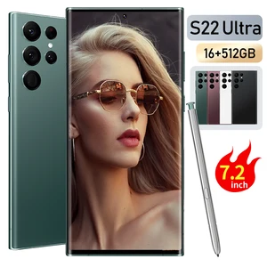 smartphone s22 ultra 5600mah 7 2 inch celular unlock 48mp 16gb 512gb global version 5g net 10 core telefonos 4g phone android 12 free global shipping