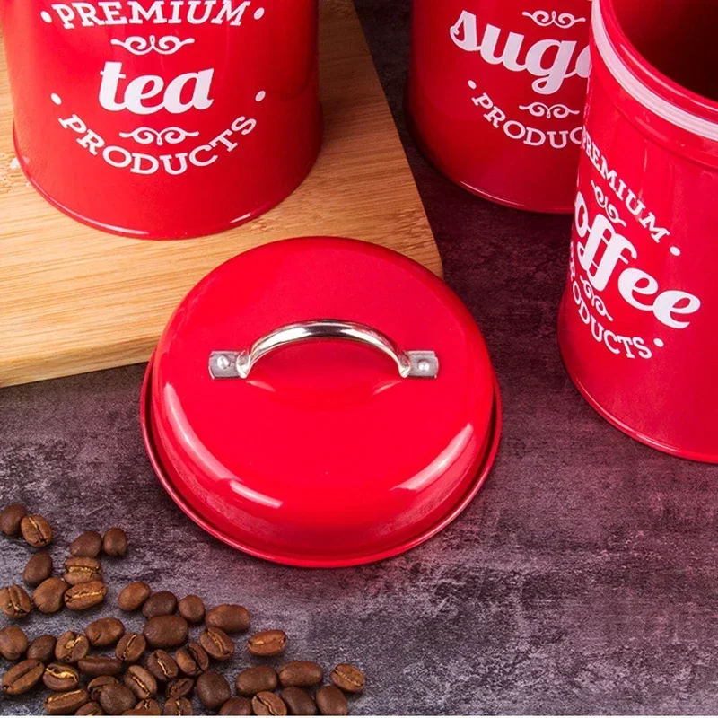 Винтажная металлическая кухонная емкость для хранения банка 1 2 л контейнер чая