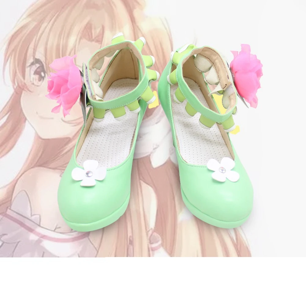 

Unisex Anime Cos Sword Art Online Yuuki Asuna Cosplay Costumes Shoes Boots Custom Size