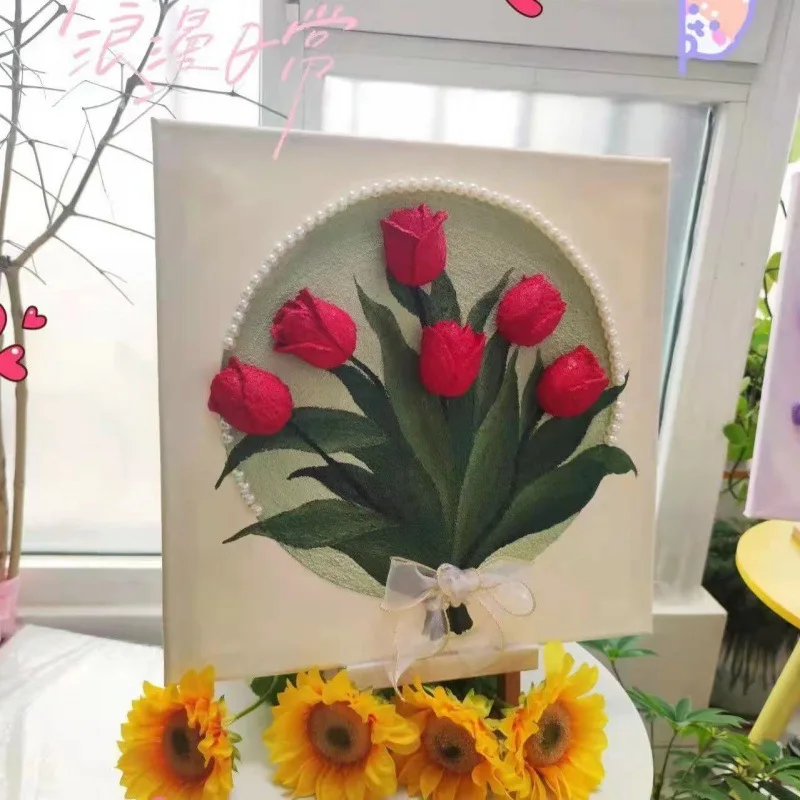 

2748Ann-Tulip diy digital oil painting oil painting acrylic flower painting explosion hand-filled landscape painting