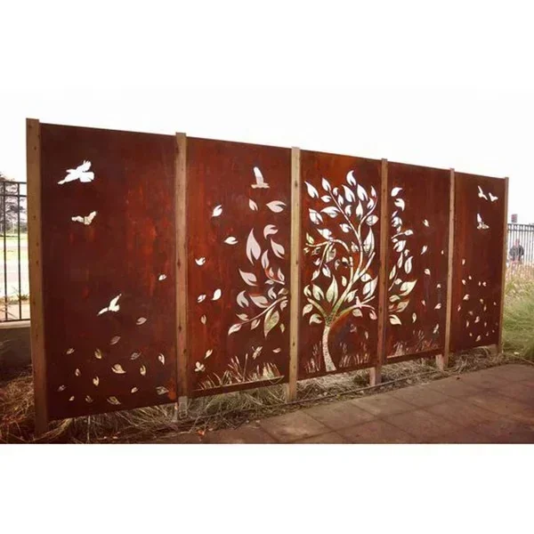 Металлические панели ограждения для экрана конфиденциальности на открытом