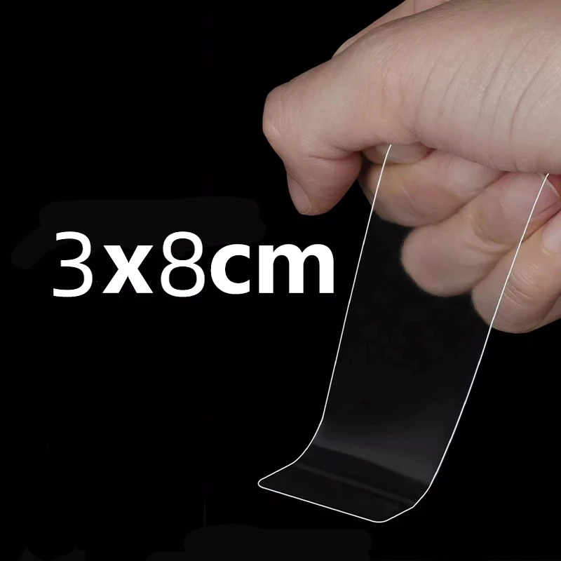 

Суперпрочная двусторонняя клейкая нано-лента, прозрачные наклейки на стену, водонепроницаемые товары для дома, клей без следов, 100 шт.