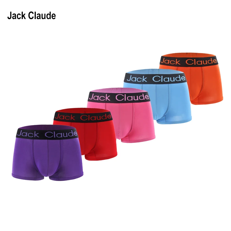 JackClaude Men Boxer Briefs Bokserki Meskie Underwear Sexy Lingerie Ropa Interior Hombre Pantie Sous Vetement Shorts Underpants