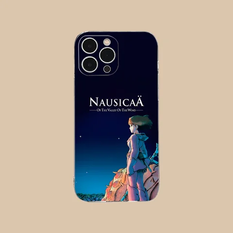 Чехол Nausicaa Valley Wind для iPhone 16, 15, 14, 13, 12, 11 X XR XS Pro Max Plus, мини-прозрачный смарт-чехол для мобильных телефонов