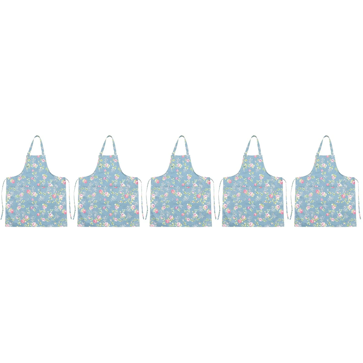 

5x Household Washable Adjustable Portable Apron Chef Cooking Apron Neck Sling Apron for Decorate Home Work Chef