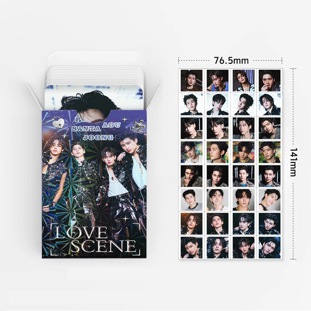 Фото Новинка: Фотокарточки и стикеры JASP.ER Thai GMM Idols Lomo с Санта-Клаусом, Джонг Ау, Love Scene, модные фотокарточки, наклейки, подарок для фанатов №3