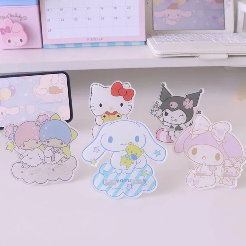 

Kawaii Hellokittys Kuromi My Melody Настольный держатель для Планшета Телефона Ленивый человек гонящий за драмой телефон Поддержка подарок на день рождени...
