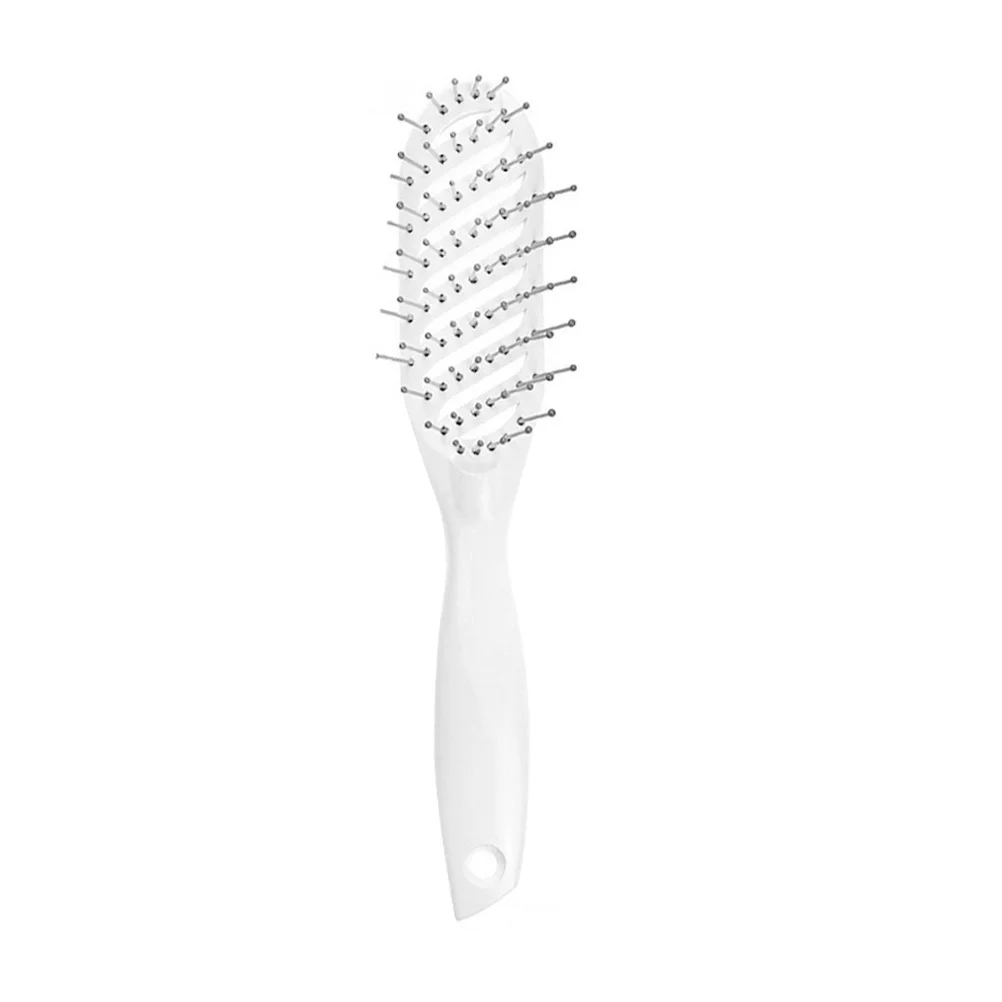 

1Pc Creative Curved Shaped Massage Comb Delicate Plastic Hairdressing Styling Comb for Women Ladies Girls (White) Small Folding