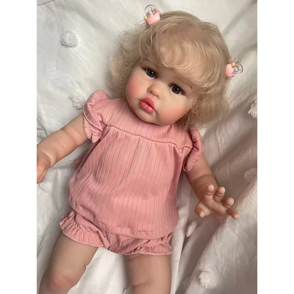 Фото 60 см кукла реборн для малышей Ellie Sweet Baby Girl, ручная роспись, 3D кожа с видимыми венами Muñeca Reborn Bebe para Niñas №3