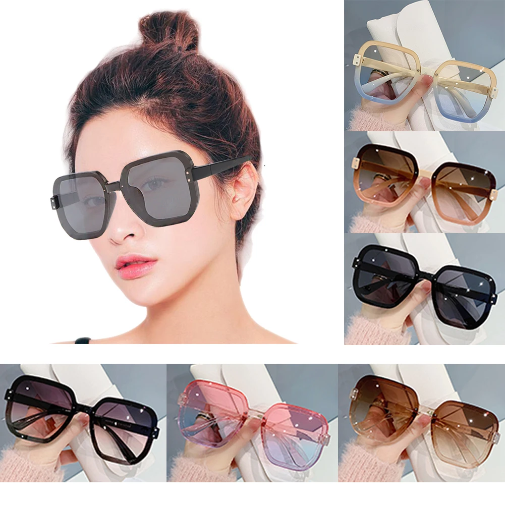 

2022 New Fashion Gradient Sunglasses For Men Sports Eyewear Square Sun Glasses Women UV400 Goggles Mirror Black Shades