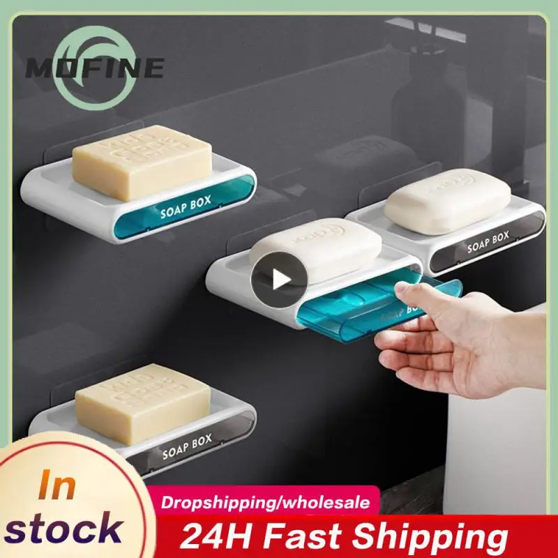 

Household Soap Draining Holder Suction Cup Double Layer Drain Soap Sponge Holder Punch-free Toiletries Organizer Strong Suction