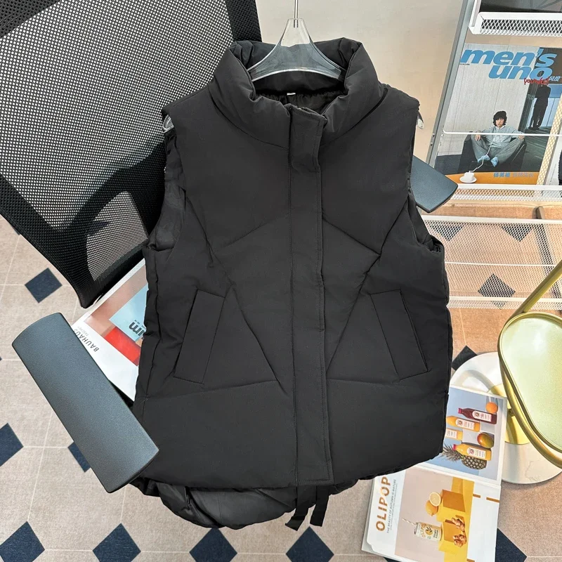 2024 мужской зимний новый корейский теплый свободный жилет хлопковый с