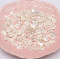 natural shell white shell round petal hole bead craft diy jewelry making necklace earring accessories gift party decor101214mm
