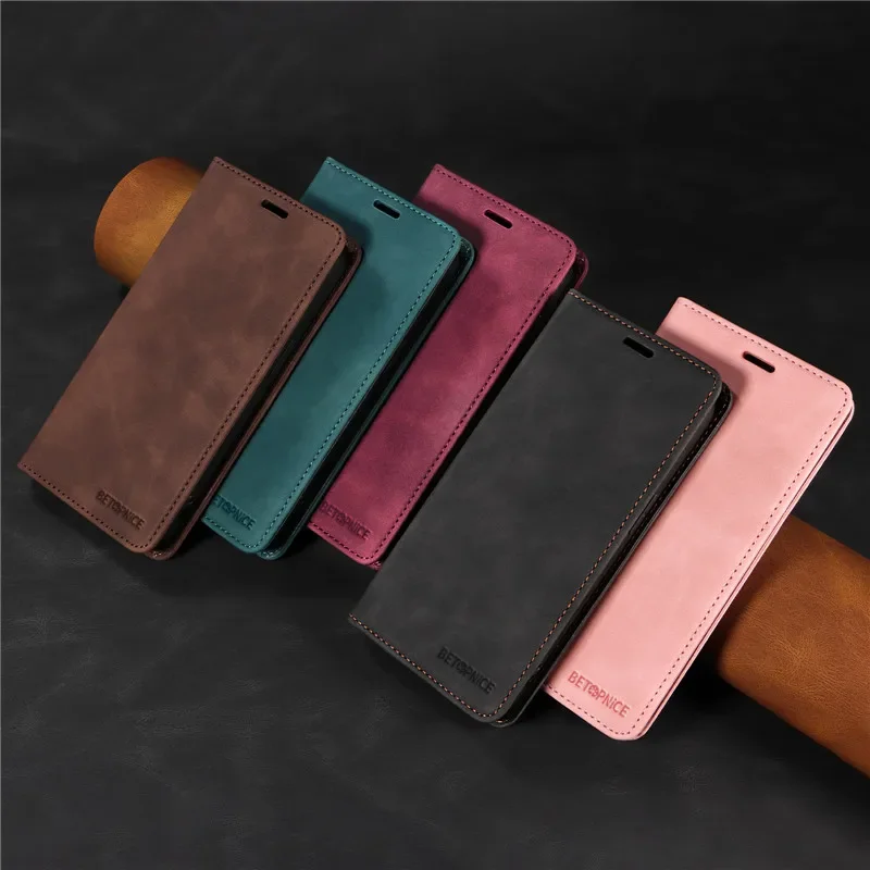 Противоугонный чехол для телефона Xiaomi Redmi Note 14 13 Note14 Pro Plus 13C 5G 14C 4G Coque Wallet Flip Card Holder