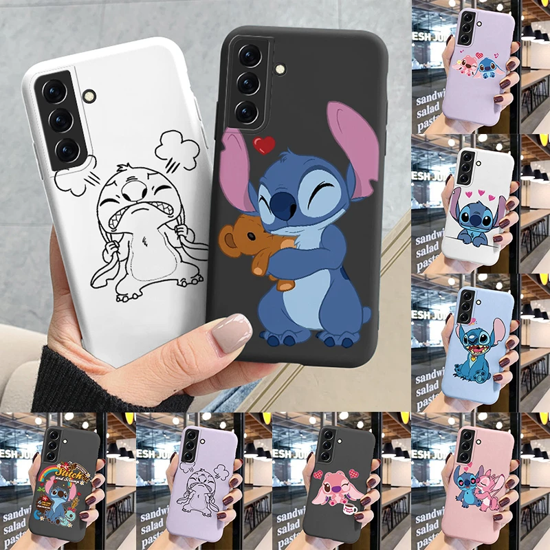 

Cartoon Lilo & Stitch Love Case For Samsung Galaxy S22 Plus Ultra Phone Cover Cute Soft TPU Funda Coque For Samsung S22 S 22 Bag