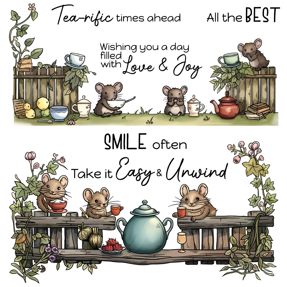 Милые Вырубные штампы в виде мыши саду Mangocraft прозрачные DIY принадлежности для