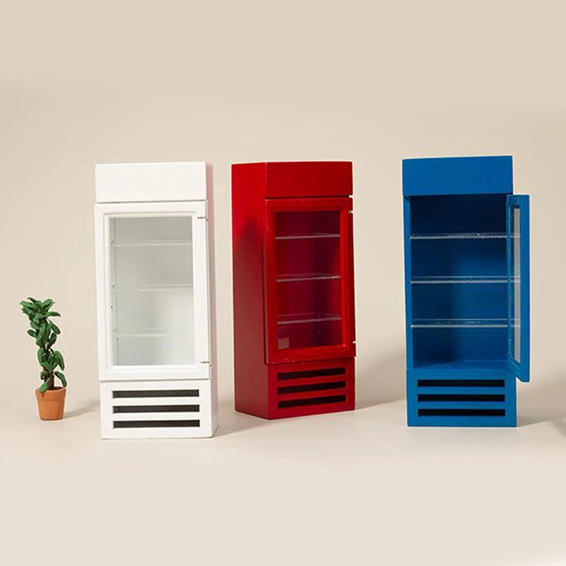 

1:12 Dollhouse miniture Supermarket Store Refrigerator Decoration Accessories