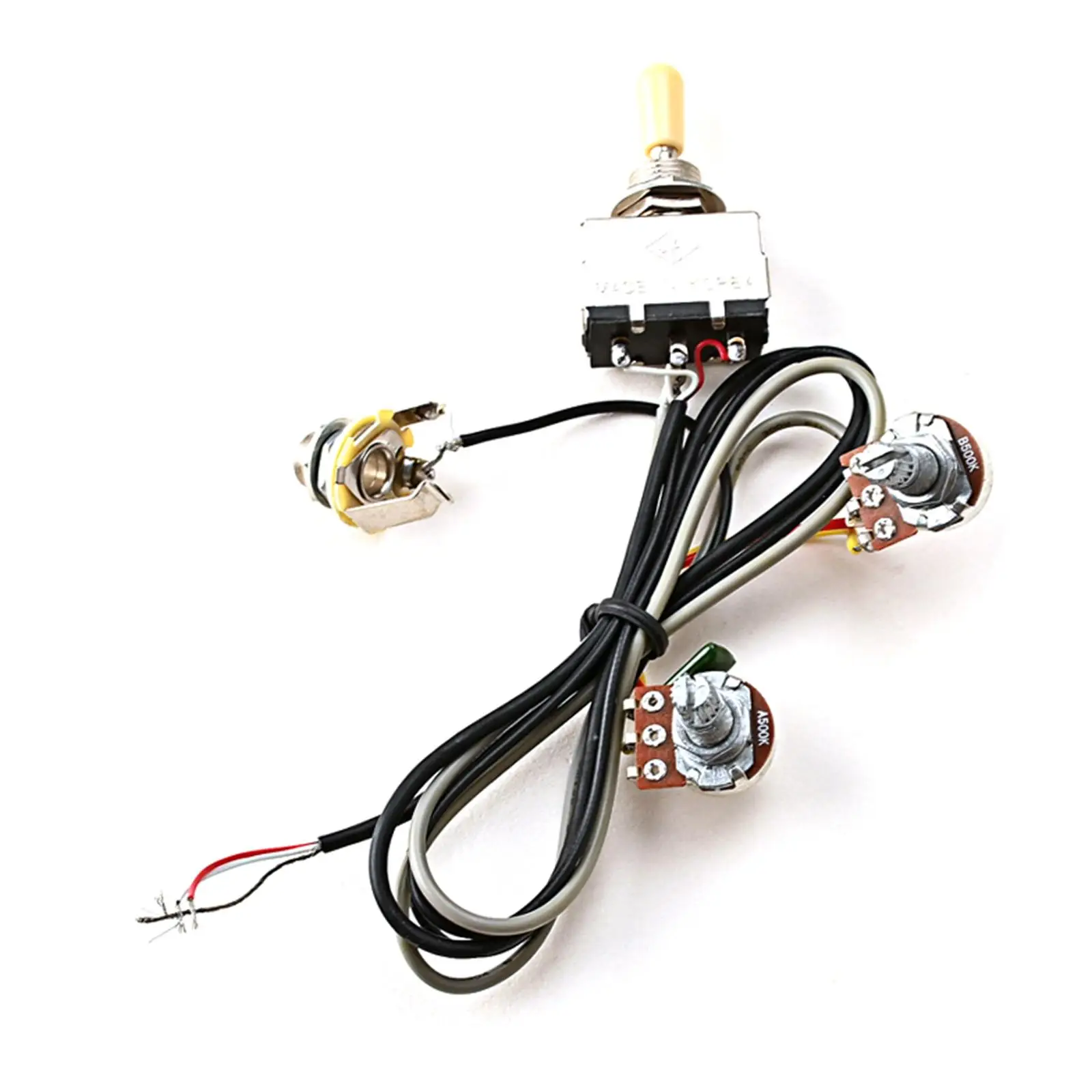 

Universal Guitar Wiring Harness Durable Simple to Install Zinc Alloy Guitar Line for Guitar Musical Instrument Bass Replacement