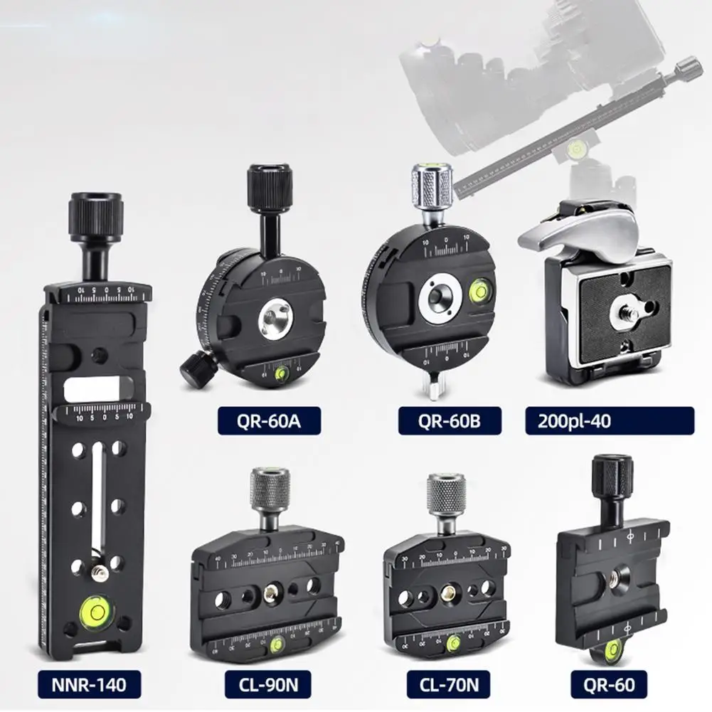 

Quick Release Plate Rapid Connect Adapter Aluminum Alloy Tripod Gimbal Quick-release Plate Clamp Seat Camera Conversion Base