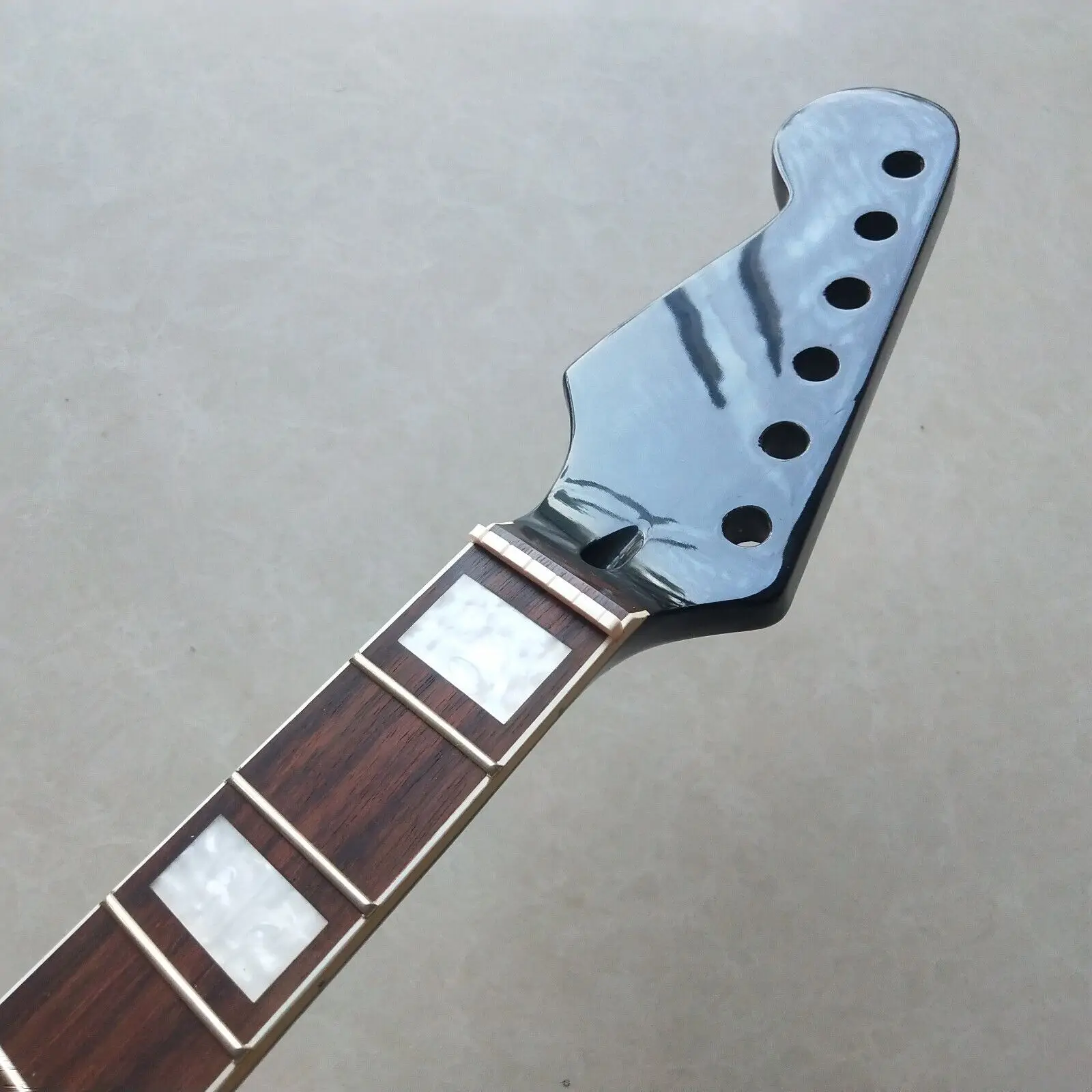 Reverse head Black Maple 21Fret Electric Guitar Neck 25.5inch Rosewood Fretboard