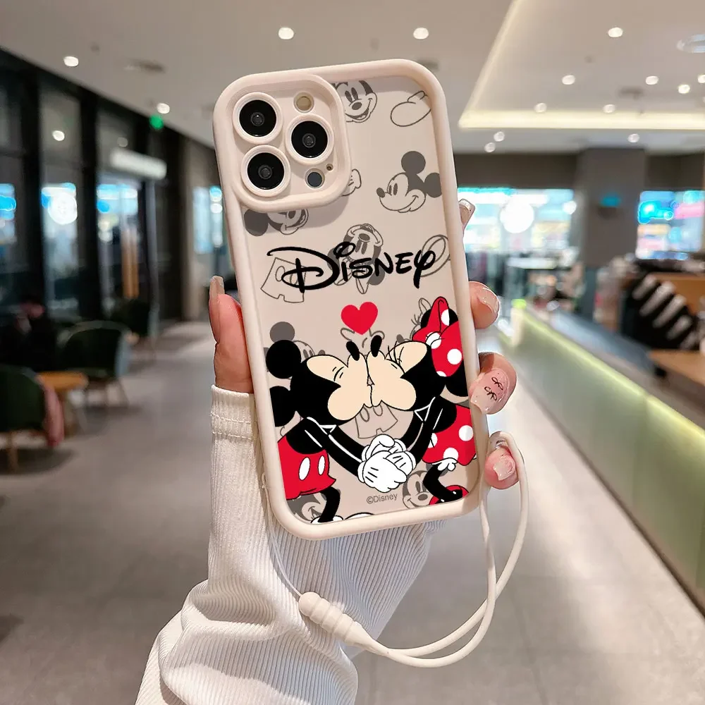 Мультяшный чехол для телефона с Микки и Минни Samsung S24 S23 S22 S21 S20 FE Plus Ультратонкий