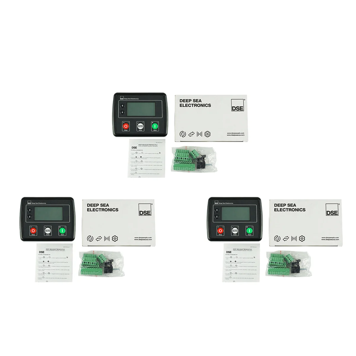 

3X DSE4520 MKII Generator Controller Small Alternator Control Panel