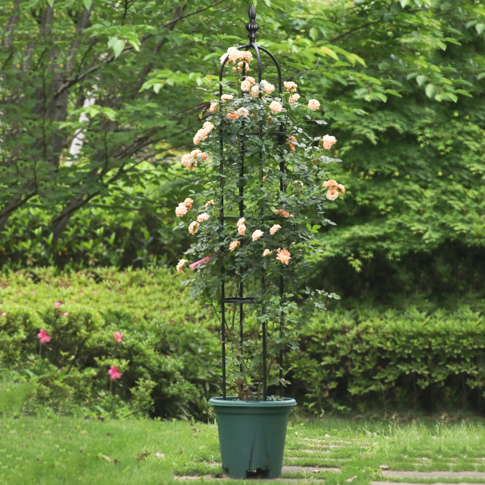 

Garden Obelisk Trellis Plant Support Tower Stand For Flower Vine Frame Trellis Vines Floral Weather-Proof Garden Trellis Decor