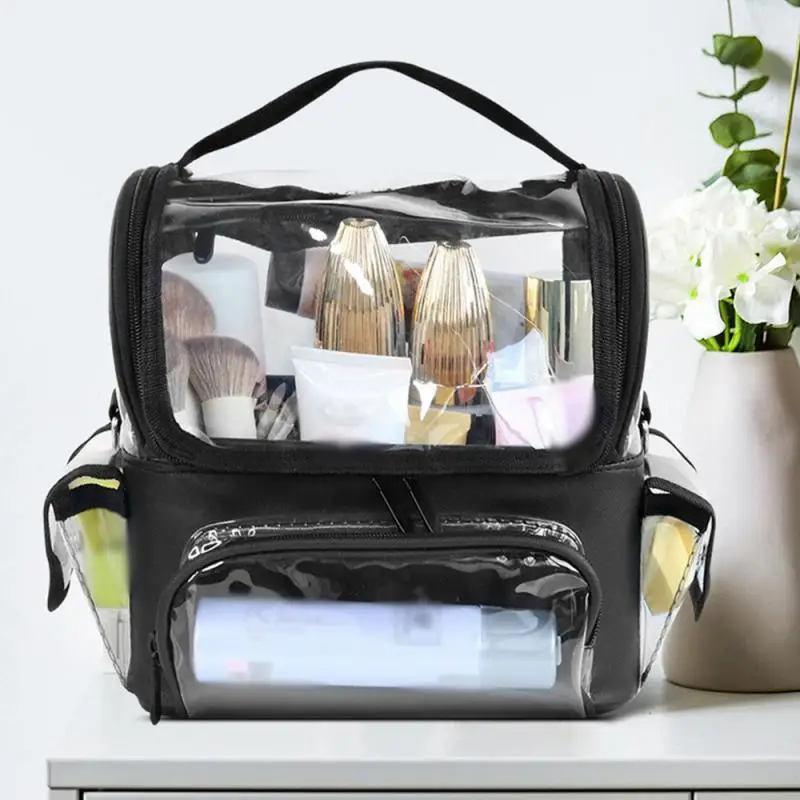 

Women's Bags Salon Makeup Tool Backpack Hairdressing Storage Transparent Waterproof Travel Bag Barber Accessories