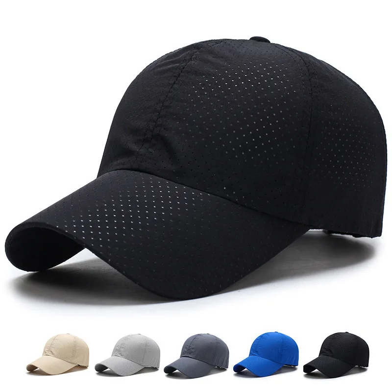 New Men Women Summer Baseball Cap for Men Quick Drying Men Golf Hat Breathable Sport Pure Color Snapback Hat Bone Baseball Hats