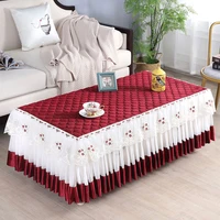 cotton polyester lace tablecloth rectangle home coffee tea table skirt wedding party decor table cover for dining tablecloth