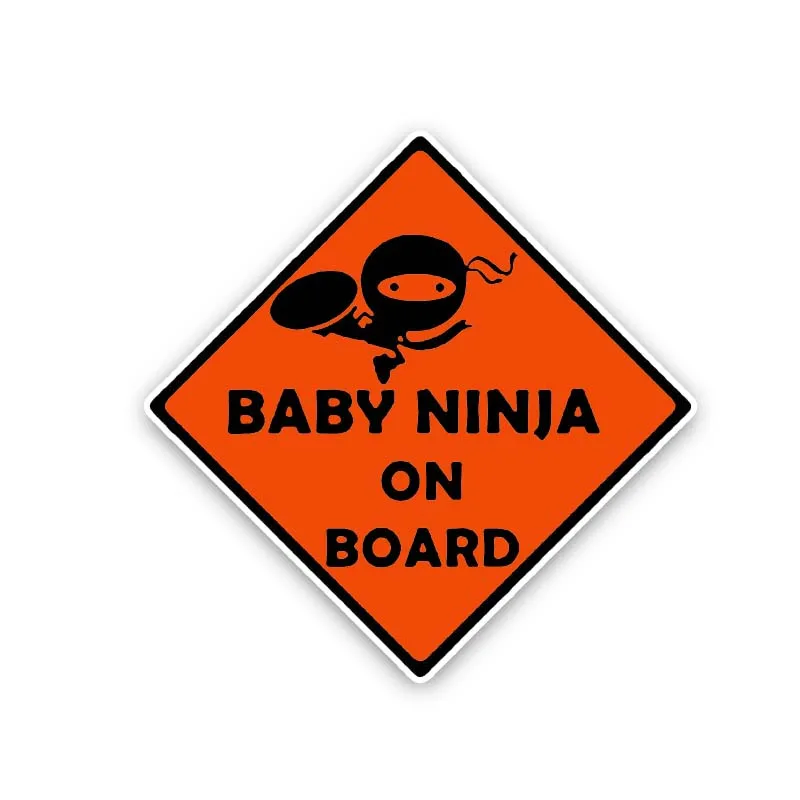 

BABY NINJA ON BOARD PVC Car Sticker Funny Decal 15.9CM*15.9CM