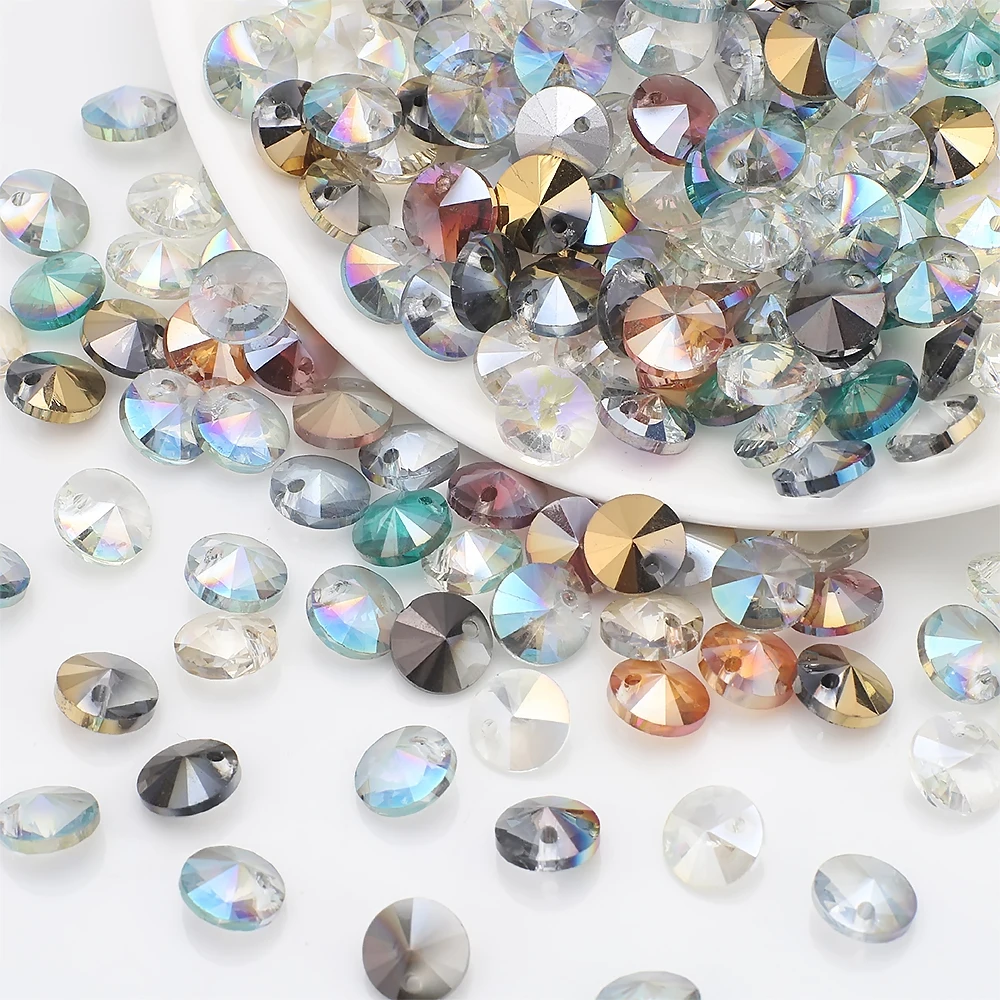 Бусины круглые из хрустального стекла 8 мм 50 шт.