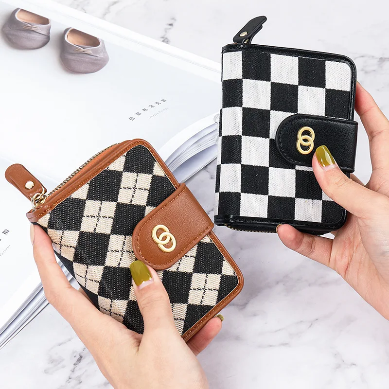 

New Canvas Women Wallet Hasp Small and Slim Coin Pocket Purse Women Wallets Cards Holders Luxury Brand Wallets Designer Purse