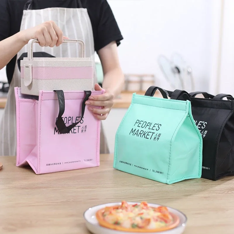 

Lunch Tote Bag Insulated Cold Simplicity Picnic Carry Case Thermal Portable Lunch Box Bento Pouch Food Storage Bags Handbags