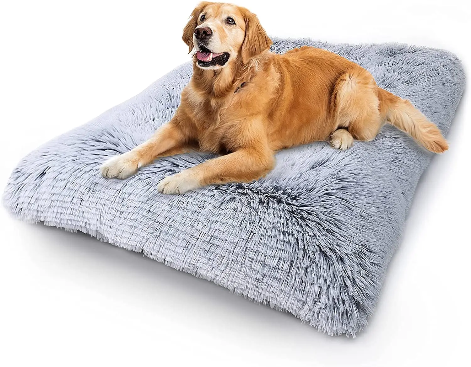 

Dog Bed Crate Pad,Deluxe Plush Anti-Slip Pet Beds,Washable Dog Crate Mat for Large Medium Small Dogs and Cats,Fulffy Kennel Pad