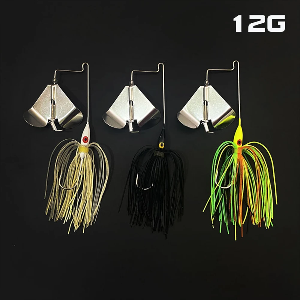 

12g/17g Wobbler Spinners Sequins Fishing Lure Artificial Metal Jig Hard Bait DIY Spinnerbatis Buzzbaits Rubber Jig Lures Pesca