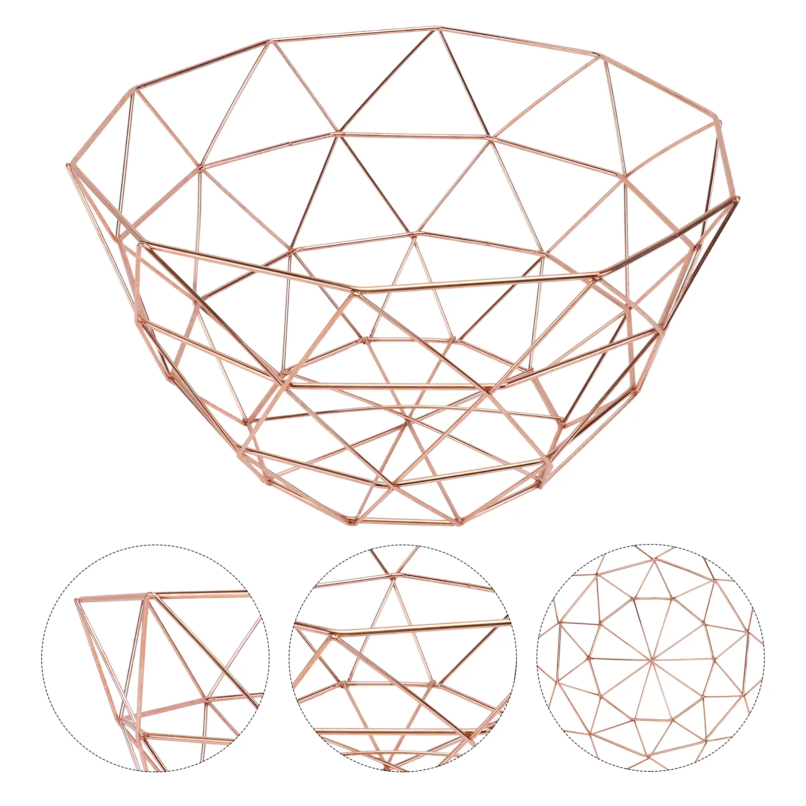 

1Pc Bowl Snack Bin Fruit Storage Organizer Scroll Fruit Bowl Large Round Metal Fruit Bowl Wire Fruit Basket