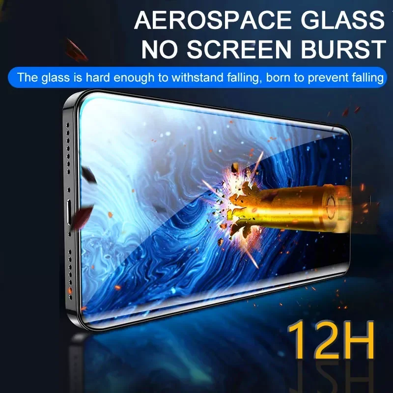 1000D Tempered Glass For iPhone 13 12 Pro Max Screen Protector For 11 Pro Max 8 7 6 Plus X XS XR 12 Mini SE 2020 Ultra HD Glass