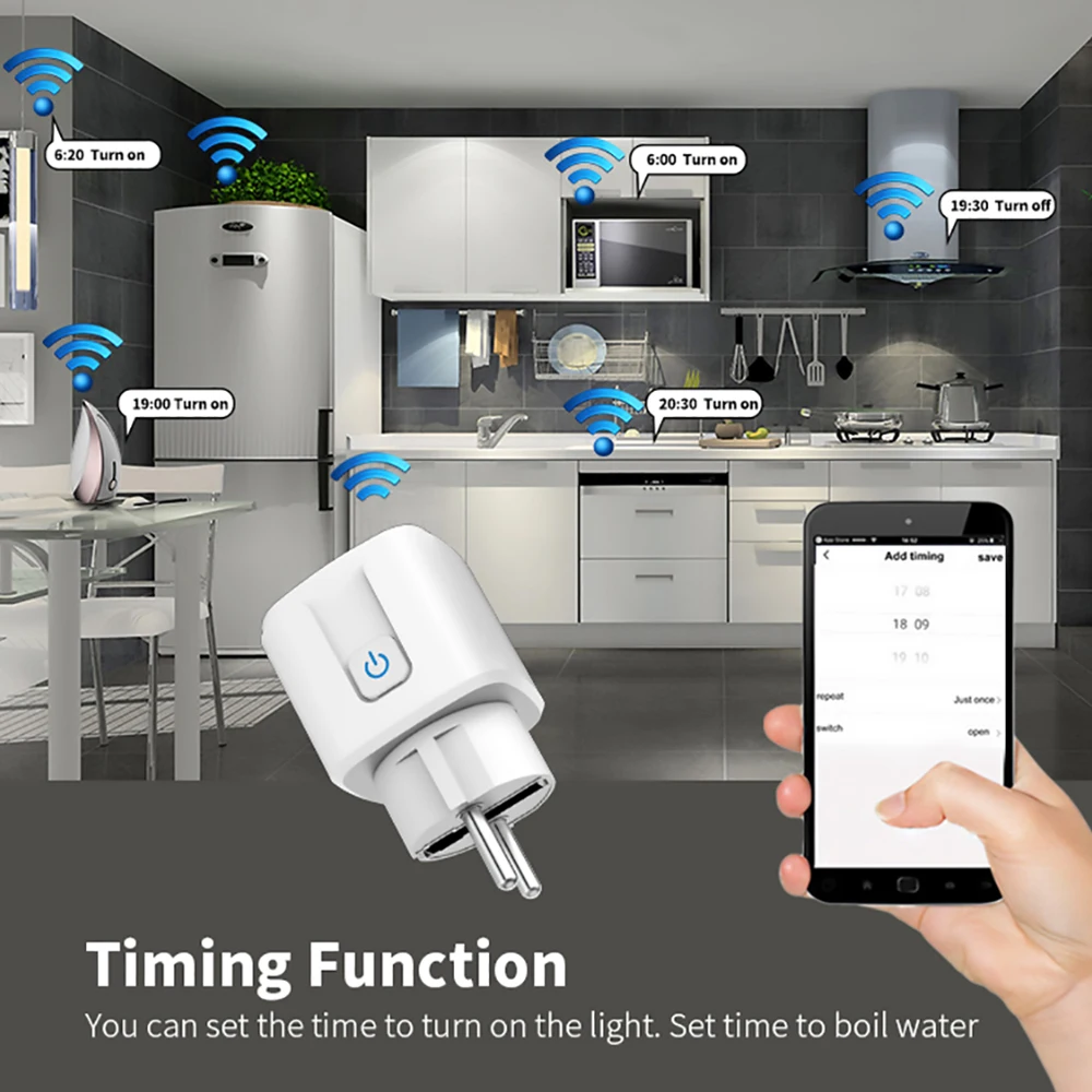 Умная розетка BONDA с поддержкой Wi-Fi 16 А/20 А |