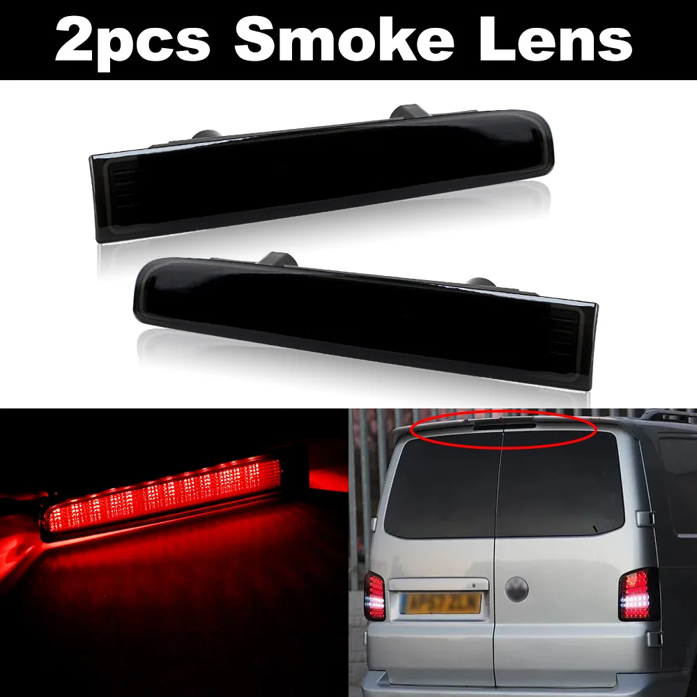 

2 шт. светодиодный 3-й стоп-сигнал с высоким креплением, задний стоп-сигнал для VW T5 T6 Eurovan/Multivan/Caravelle/Transporter (только модель двери багажника)