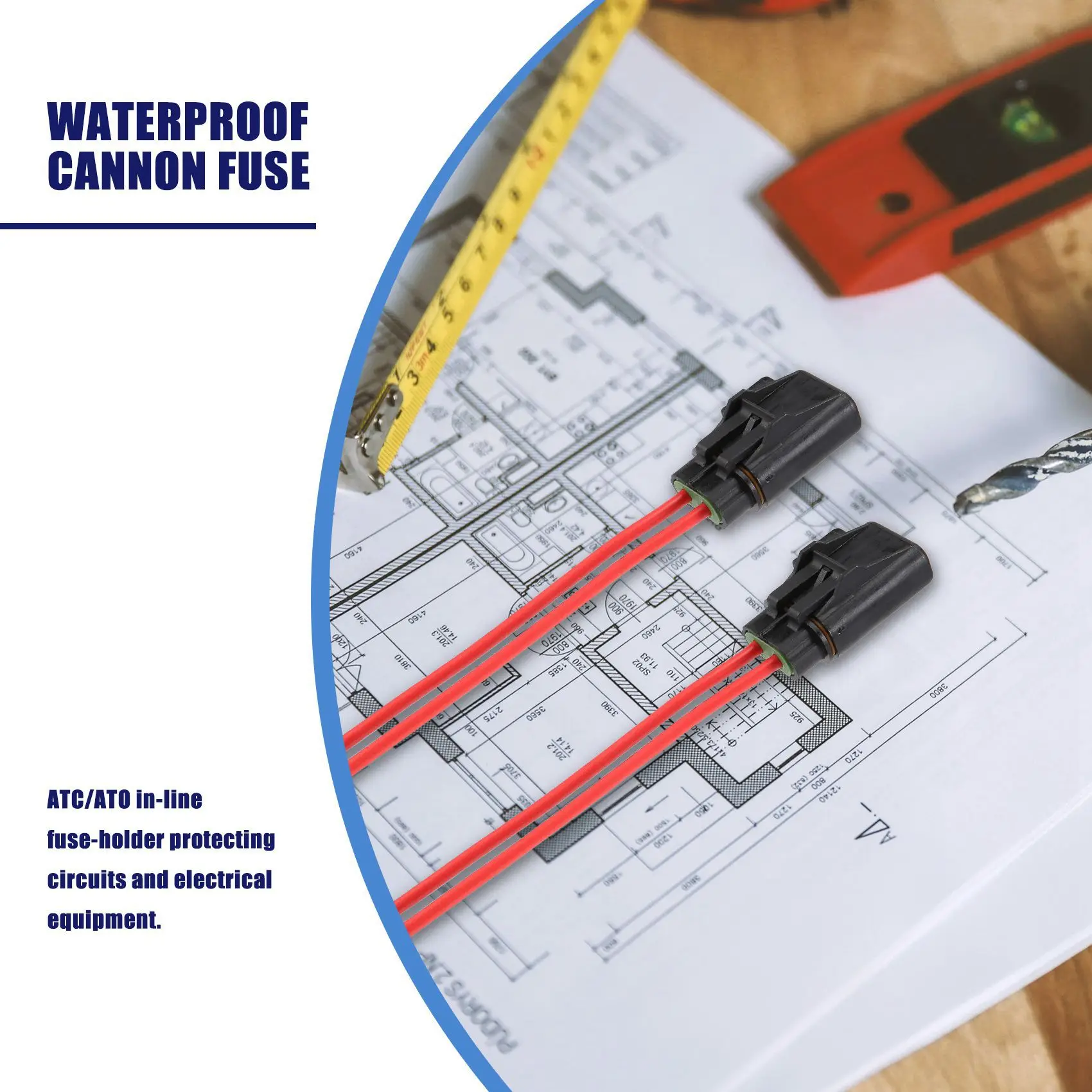 Автомобильный/морской погодостойкий держатель плавкого предохранителя ATO/ATC с