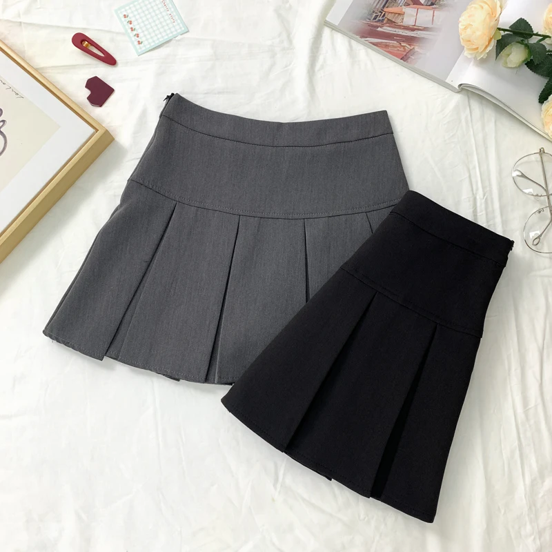 

Vintage Mini Skirts Pleated Skirt High Waist A-shaped Umbrella Skirt Skater Skirt Punk Skirt Harajuku Skirt Kawaii Skirt