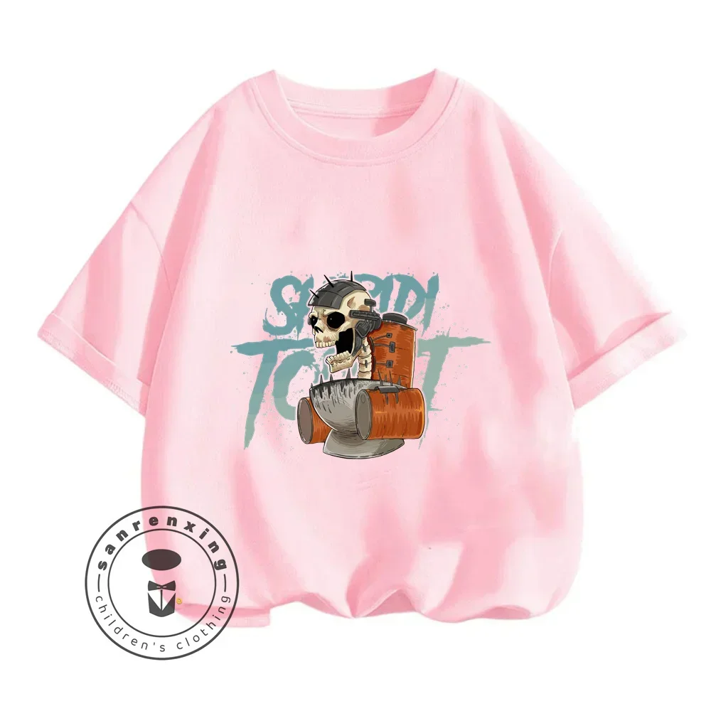 Skibidi Забавная Футболка С Мультяшным Принтом Для Унитаза Мальчиков И Девочек