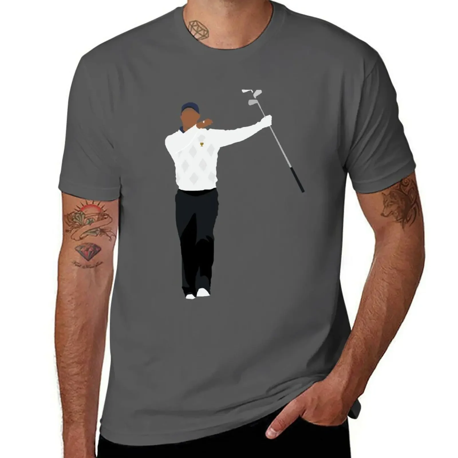 The Master Win Fist Pump Golf Golfer Golfi футболка Tiger Президентский Кубок Sunday Red гольф клубы Club Twirl