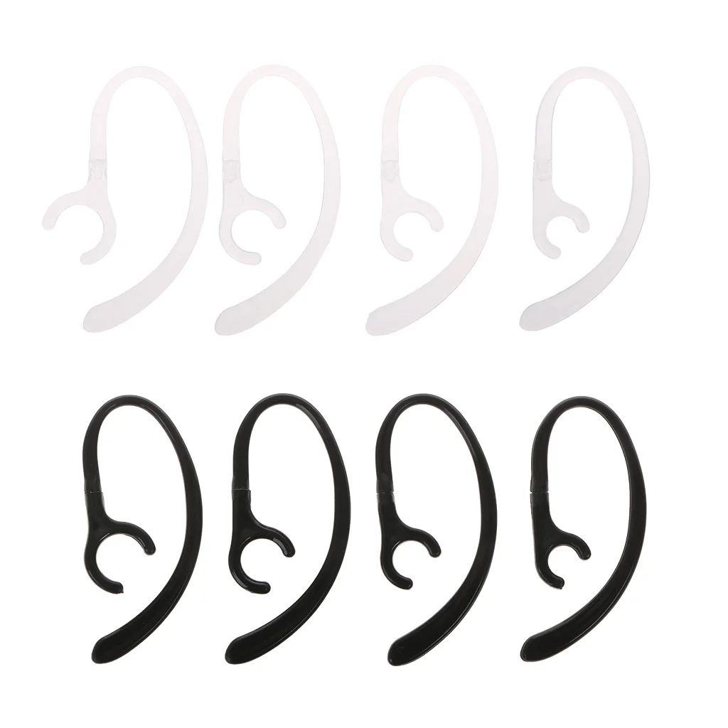 

2pcs Universal Transparent / Black SMALL Clamps Shape Clear Earphonne Hooks Best Comfort Replacement Accessories Dropship
