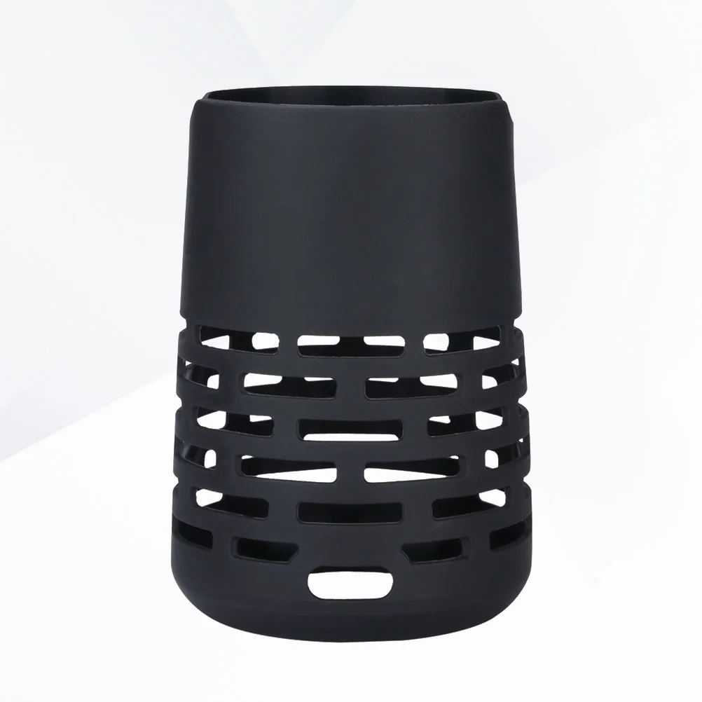 

Portable Wireless Speaker Cover Silicone Carry Case Protector Compatible for Revolve+ (Black)