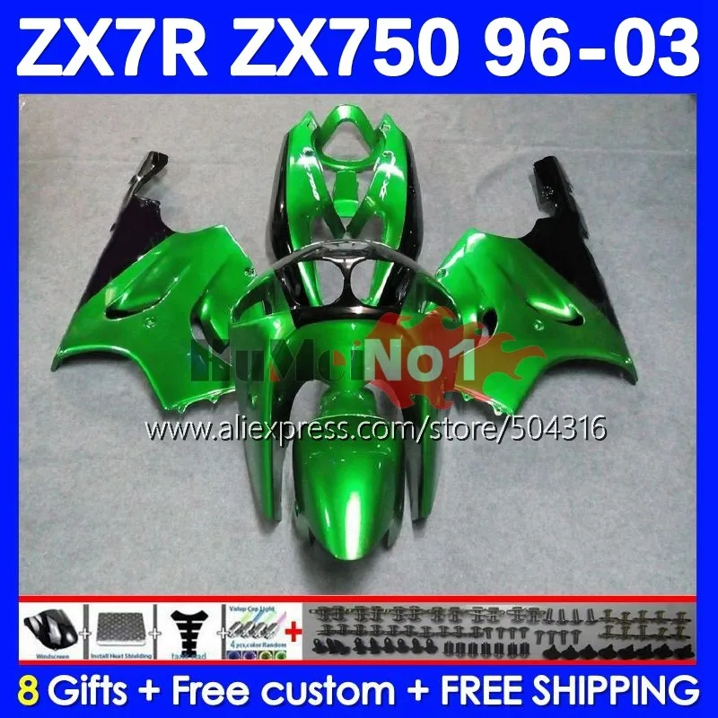 

Body For KAWASAKI NINJA green pearl ZX 7R 7 R ZX-750 52MC.12 ZX750 ZX-7R ZX7R 1996 1997 1998 1999 2000 2001 2002 2003 Fairings