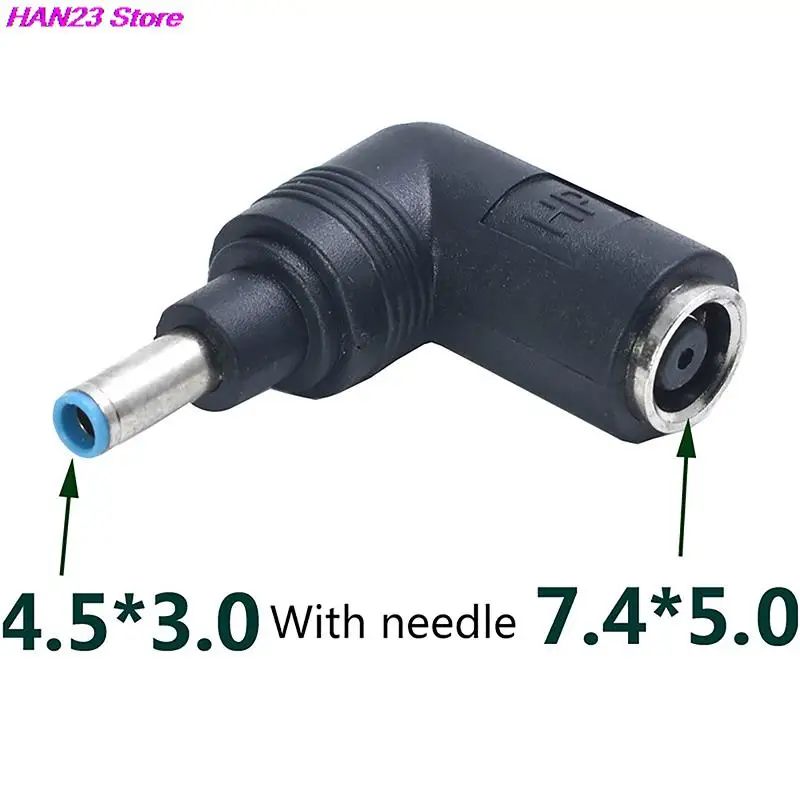 

High Quality 1PCS Right Angle Connector 7.4*5.0mm To 4.5*3.0mm DC Power Charger for Copper Core Laptop Adapter