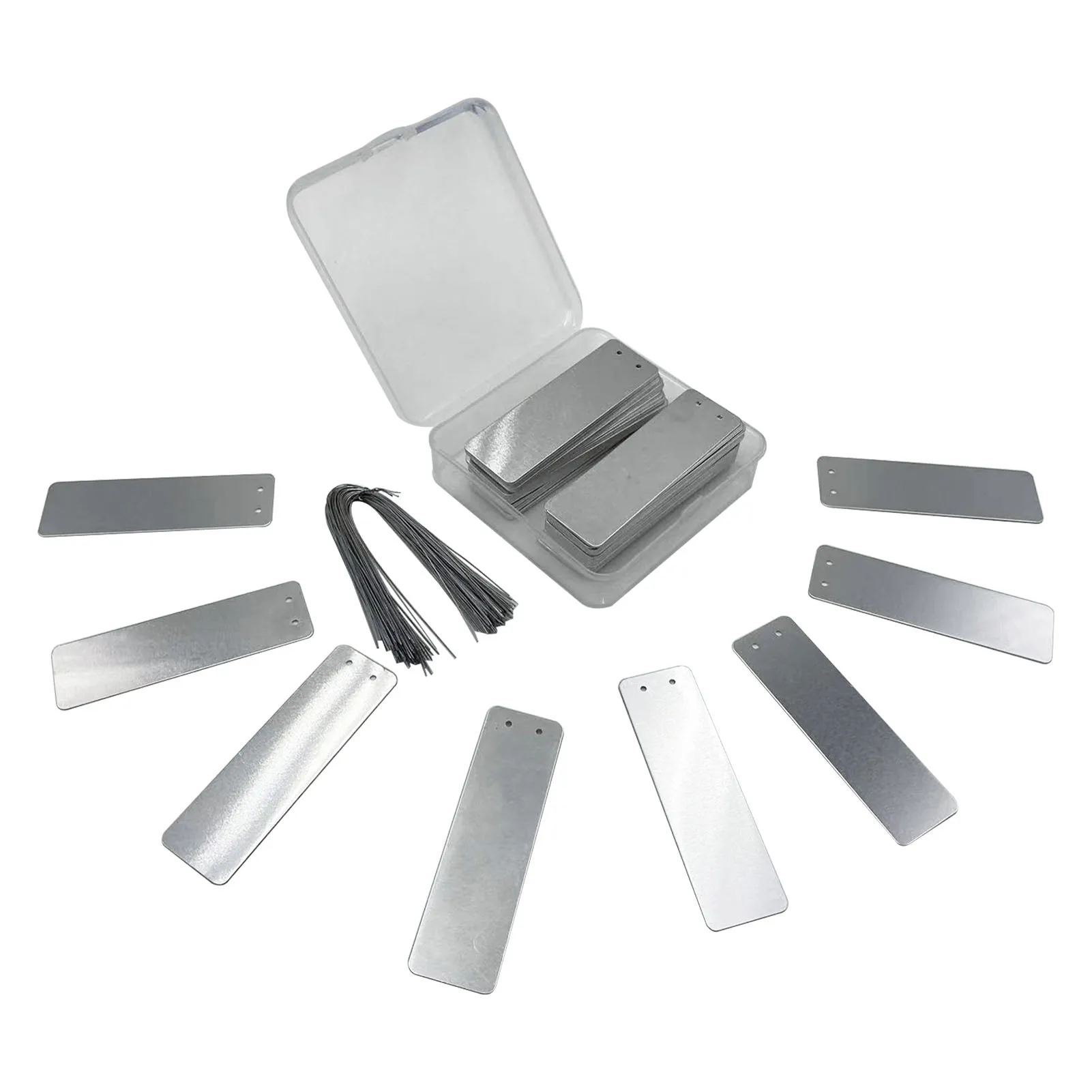 

100PCS Double Sided Plant Tag Tree Tags With Metal Wires Double-Sided Write On Metal Labels Plant Tags Fit For Outdoor Plant