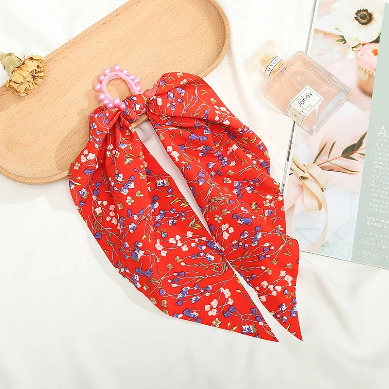 Yanwenx новые ленты для волос эластичные резинки с принтом конский хвост красочные